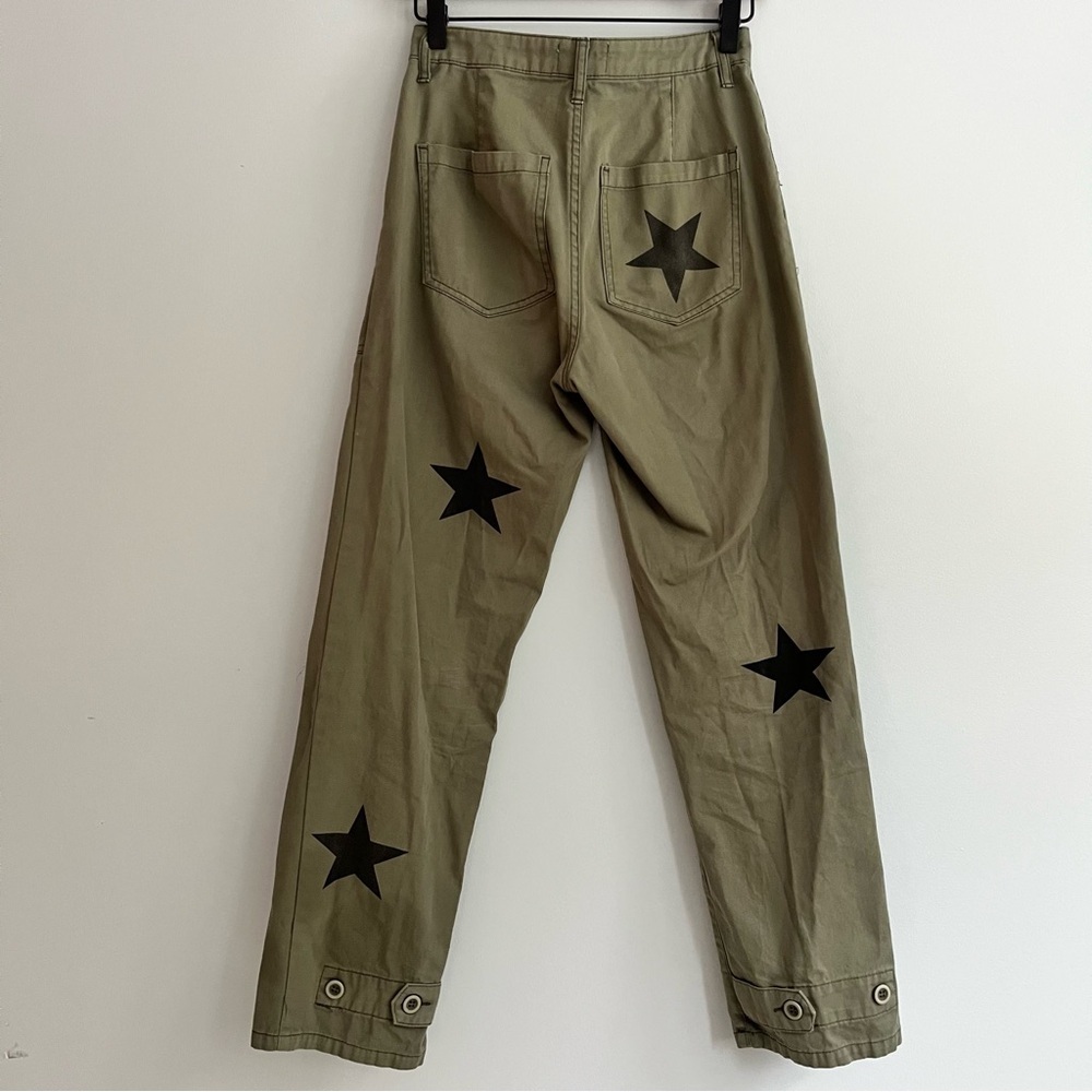 Pistola Tammy Star Trousers Size 24 Green Black - Picture 7 of 13